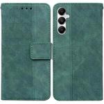 For Samsung Galaxy A05s Geometric Embossed Leather Phone Case(Green)