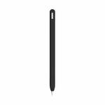 For Apple Pencil 2 LOVE MEI Frosted Leather Texture Silicone Protective Pen Case(Black)