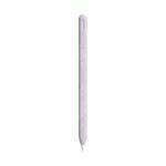 For Apple Pencil 2 LOVE MEI Frosted Leather Texture Silicone Protective Pen Case(Purple)