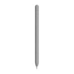 For Apple Pencil 1 LOVE MEI Frosted Leather Texture Silicone Protective Pen Case(Grey)