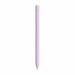 For Apple Pencil 1 LOVE MEI Frosted Leather Texture Silicone Protective Pen Case(Purple)