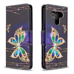 For LG K51 Colored Drawing Pattern Horizontal Flip Leather Case with Holder & Card Slots & Wallet(Big Butterfly)