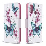 For Huawei P Smart (2020) Colored Drawing Pattern Horizontal Flip Leather Case with Holder & Card Slots & Wallet(Peach Blossom and Butterfly)