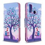 For Huawei P Smart (2020) Colored Drawing Pattern Horizontal Flip Leather Case with Holder & Card Slots & Wallet(Two Owls)