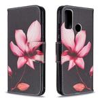For Huawei P Smart (2020) Colored Drawing Pattern Horizontal Flip Leather Case with Holder & Card Slots & Wallet(Lotus)