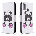 For Huawei P Smart (2020) Colored Drawing Pattern Horizontal Flip Leather Case with Holder & Card Slots & Wallet(Panda)