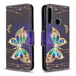 For Huawei Y6P Colored Drawing Pattern Horizontal Flip Leather Case with Holder & Card Slots & Wallet(Big Butterfly)