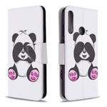 For Huawei Y6P Colored Drawing Pattern Horizontal Flip Leather Case with Holder & Card Slots & Wallet(Panda)