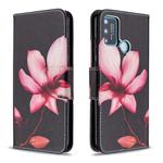 For Huawei Honor 9A Colored Drawing Pattern Horizontal Flip Leather Case with Holder & Card Slots & Wallet(Lotus)