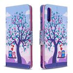 For Sony Xperia L4 Colored Drawing Pattern Horizontal Flip Leather Case with Holder & Card Slots & Wallet(Two Owls)