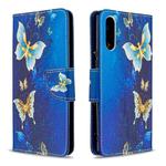 For Sony Xperia L4 Colored Drawing Pattern Horizontal Flip Leather Case with Holder & Card Slots & Wallet(Gold Butterfly)