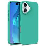 For iPhone 16 Plus Starry Series Shockproof Straw Material + TPU Protective Case(Green)
