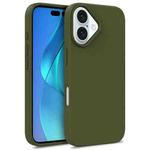 For iPhone 16 Starry Series Shockproof Straw Material + TPU Protective Case(Army Green)