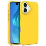 For iPhone 16 Starry Series Shockproof Straw Material + TPU Protective Case(Yellow)