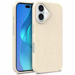 For iPhone 16 Starry Series Shockproof Straw Material + TPU Protective Case(Starlight)