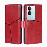 For vivo S17 5G / S17 Pro 5G Geometric Stitching Leather Phone Case(Red)