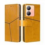 For vivo Y78 5G Geometric Stitching Leather Phone Case(Yellow)