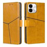 For vivo iQOO Z9x 5G Geometric Stitching Leather Phone Case(Yellow)