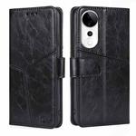 For vivo S19 Pro Geometric Stitching Leather Phone Case(Black)