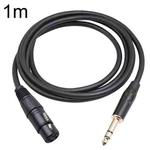 6.35mm 1/4 TRS Male to XLR 3pin Female Microphone Cable, Length:1m