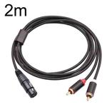 RCA20 XLR Female to Dual RCA Y-Splitter Audio Cable, Length:2m