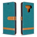 For LG K51 Color Matching Denim Texture Horizontal Flip Leather Case with Holder & Card Slots & Wallet & Lanyard(Green)