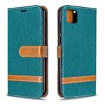 For Huawei Y5P / Honor 9S Color Matching Denim Texture Horizontal Flip Leather Case with Holder & Card Slots & Wallet & Lanyard(Green)