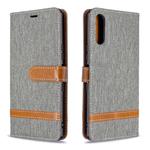 For Sony Xperia L4 Color Matching Denim Texture Horizontal Flip Leather Case with Holder & Card Slots & Wallet & Lanyard(Grey)