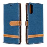 For Sony Xperia L4 Color Matching Denim Texture Horizontal Flip Leather Case with Holder & Card Slots & Wallet & Lanyard(Navy Blue)