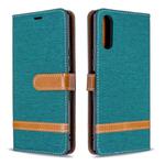 For Sony Xperia L4 Color Matching Denim Texture Horizontal Flip Leather Case with Holder & Card Slots & Wallet & Lanyard(Green)