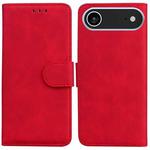 For iPhone 17 Air Skin Feel Pure Color Flip Leather Phone Case(Red)