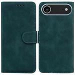 For iPhone 17 Air Skin Feel Pure Color Flip Leather Phone Case(Green)