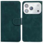 For iPhone 17 Pro Max Skin Feel Pure Color Flip Leather Phone Case(Green)