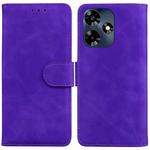 For Infinix Hot 30 Skin Feel Pure Color Flip Leather Phone Case(Purple)