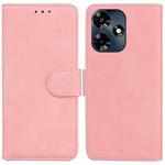 For Infinix Hot 30 Skin Feel Pure Color Flip Leather Phone Case(Pink)