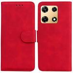 For Infinix Note 30 Pro Skin Feel Pure Color Flip Leather Phone Case(Red)
