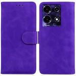 For Infinix Note 30i Skin Feel Pure Color Flip Leather Phone Case(Purple)