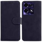 For Infinix Note 30i Skin Feel Pure Color Flip Leather Phone Case(Black)