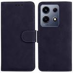For Infinix Note 30 VIP Skin Feel Pure Color Flip Leather Phone Case(Black)