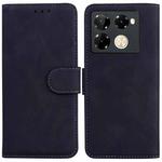 For Infinix Note 40 Pro 4G / 5G Skin Feel Pure Color Flip Leather Phone Case(Black)