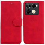 For Infinix Note 40 Pro+ 5G Skin Feel Pure Color Flip Leather Phone Case(Red)