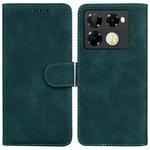 For Infinix Note 40 Pro+ 5G Skin Feel Pure Color Flip Leather Phone Case(Green)