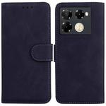 For Infinix Note 40 Pro+ 5G Skin Feel Pure Color Flip Leather Phone Case(Black)