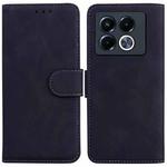 For Infinix Note 40 5G Skin Feel Pure Color Flip Leather Phone Case(Black)