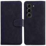 For Infinix Hot 50 Pro 4G Skin Feel Pure Color Flip Leather Phone Case(Black)