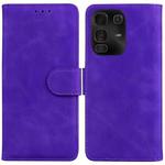 For Infinix Note 50 Pro+ Skin Feel Pure Color Flip Leather Phone Case(Purple)