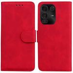 For Infinix Note 50 Pro+ Skin Feel Pure Color Flip Leather Phone Case(Red)
