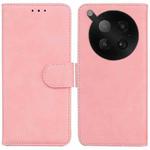 For Infinix Zero 40 4G / 5G Skin Feel Pure Color Flip Leather Phone Case(Pink)