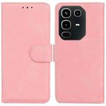 For Infinix Note 50 4G / Note 50 Pro 4G Skin Feel Pure Color Flip Leather Phone Case(Pink)