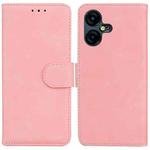 For Tecno Pova Neo 3 Skin Feel Pure Color Flip Leather Phone Case(Pink)